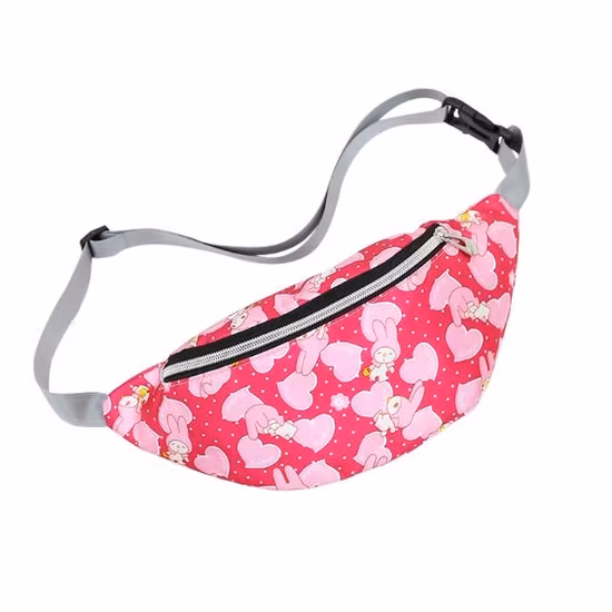 Promotional Printed Ultra Light Weight Nylon Running Fanny Pack Gym Waist Bag for Women